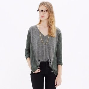 Madewell All-Around Gray Colorblock Shirt Size XS